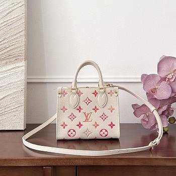 Fortok Louis Vuitton OnTheGo White Red 18x15x8.5cm