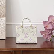 Fortok Louis Vuitton OnTheGo White Purple 18x15x8.5cm  - 6