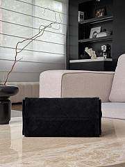 Fortok Chanel 25 color in Suede Black Small bag 30x26x14cm - 5