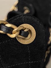Fortok Chanel 25 color in Suede Black Small bag 30x26x14cm - 4
