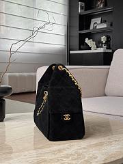 Fortok Chanel 25 color in Suede Black Small bag 30x26x14cm - 3