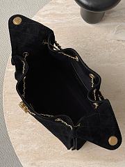 Fortok Chanel 25 color in Suede Black Small bag 30x26x14cm - 2