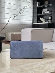 Fortok Chanel 25 color in Suede Blue Small bag 30x26x14cm - 3