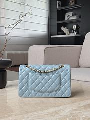 Fortok Chanel Flap Bag Light Blue Gold Hardware 15.5x25.5x6.5cm - 4
