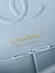 Fortok Chanel Flap Bag Light Blue 15.5x25.5x6.5cm - 6