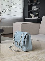 Fortok Chanel Flap Bag Light Blue 15.5x25.5x6.5cm - 5