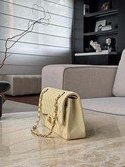 Fortok Chanel Flap Bag Light Yellow Gold Hardware 15.5x25.5x6.5cm - 6