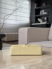 Fortok Chanel Flap Bag Light Yellow Gold Hardware 15.5x25.5x6.5cm - 3