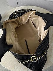 Fortok Chanel Rock and Chain bowler bag in black patent vinyl 56x26x16cm - 5