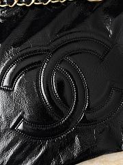 Fortok Chanel Rock and Chain bowler bag in black patent vinyl 56x26x16cm - 6