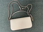 Fortok Valentino Garavani Small Locò Crystal-Embellished Leather Handle Bag Cream 20x11x5cm - 2