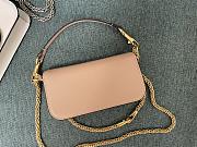 Fortok Valentino Garavani Small Locò Crystal-Embellished Leather Handle Bag Brown 20x11x5cm - 6