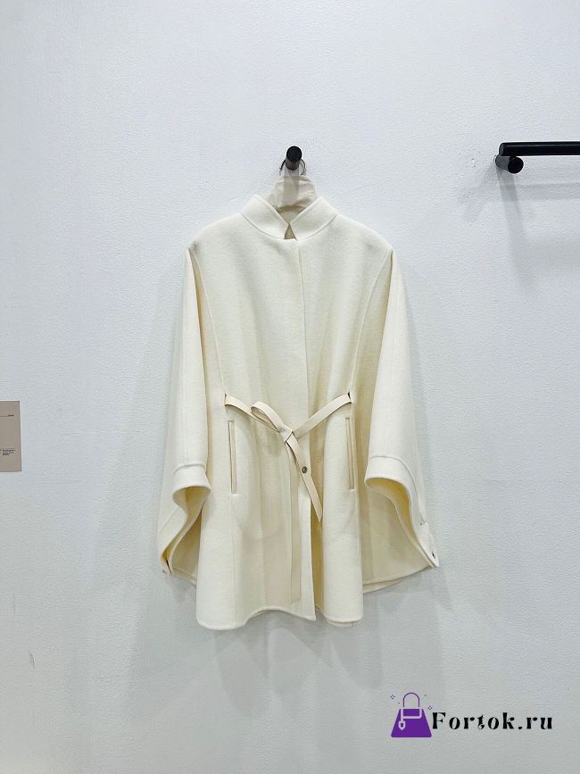 Fortok Loro piana cashmere cape Cream  - 1
