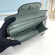 Fortok Valentino Garavani Small Locò Crystal-Embellished Leather Handle Bag Green 20x11x5cm - 3