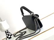 Fortok Valentino Garavani Small Locò Crystal-Embellished Leather Handle Bag Black 20x11x5cm  - 4