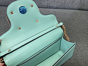 Fortok Valentino Garavani Small Locò Crystal-Embellished Leather Handle Bag Light Green 20x11x5cm - 5