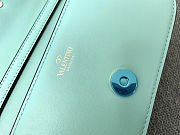 Fortok Valentino Garavani Small Locò Crystal-Embellished Leather Handle Bag Light Green 20x11x5cm - 2