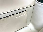 Fortok Valentino Garavani Small Locò Crystal-Embellished Leather Handle Bag White 27x13x6cm - 6
