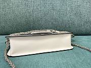 Fortok Valentino Garavani Small Locò Crystal-Embellished Leather Handle Bag White 27x13x6cm - 5