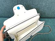 Fortok Valentino Garavani Small Locò Crystal-Embellished Leather Handle Bag White 27x13x6cm - 2
