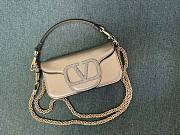 Fortok Valentino Garavani Small Locò Crystal-Embellished Leather Handle Bag Gold 20x11x5cm - 2