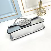 Fortok Valentino Garavani Small Locò Crystal-Embellished Leather Handle Bag Silver 27x13x6cm - 2