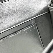 Fortok Valentino Garavani Small Locò Crystal-Embellished Leather Handle Bag Silver 20x11x5cm - 2