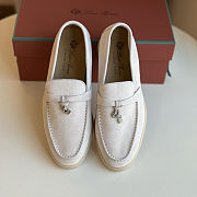 Fortok Loro piana Summer Charms Walk Loafer Suede Pearl  - 1