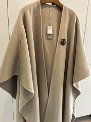 Fortok Loro Piana Cashmere Long Cape Beige - 2