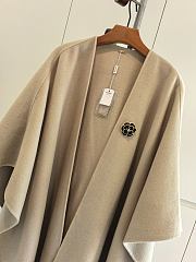 Fortok Loro Piana Cashmere Long Cape Beige - 3