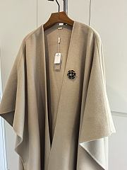 Fortok Loro Piana Cashmere Long Cape Beige - 4