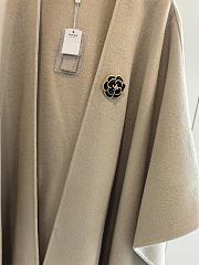 Fortok Loro Piana Cashmere Long Cape Beige - 6