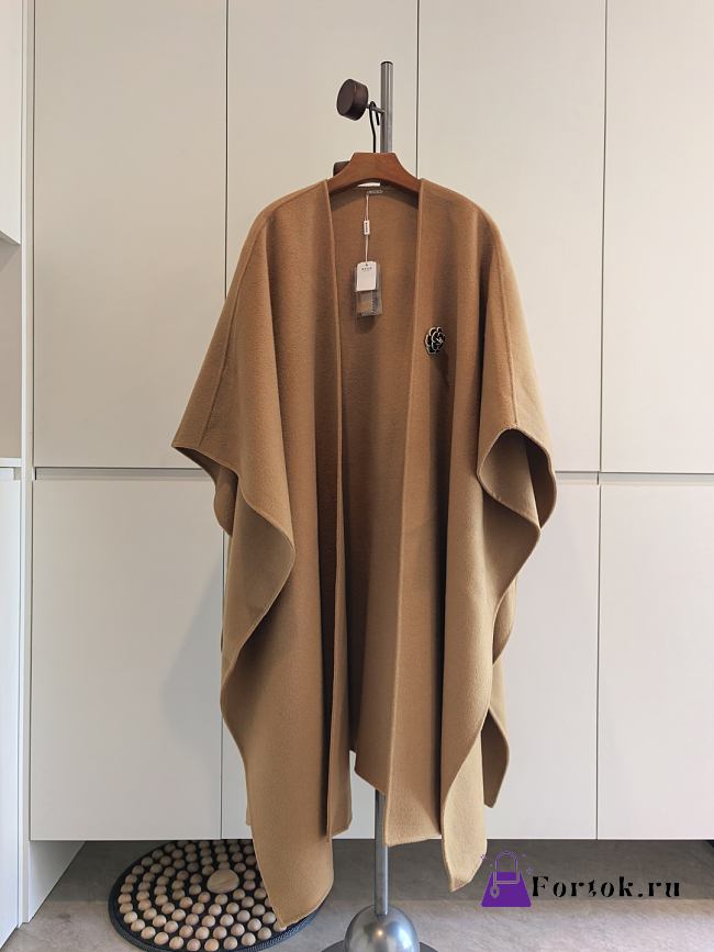Fortok Loro Piana Cashmere Long Cape Brown - 1