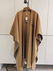 Fortok Loro Piana Cashmere Long Cape Brown - 2