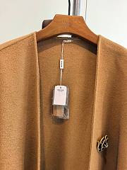 Fortok Loro Piana Cashmere Long Cape Brown - 3