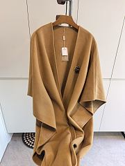 Fortok Loro Piana Cashmere Long Cape Brown - 5