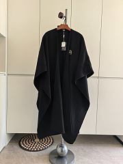 Fortok Loro Piana Cashmere Long Cape Black - 1