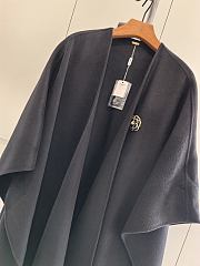 Fortok Loro Piana Cashmere Long Cape Black - 5