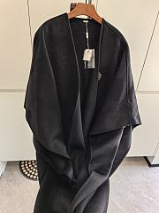 Fortok Loro Piana Cashmere Long Cape Black - 2