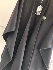 Fortok Loro Piana Cashmere Long Cape Black - 3