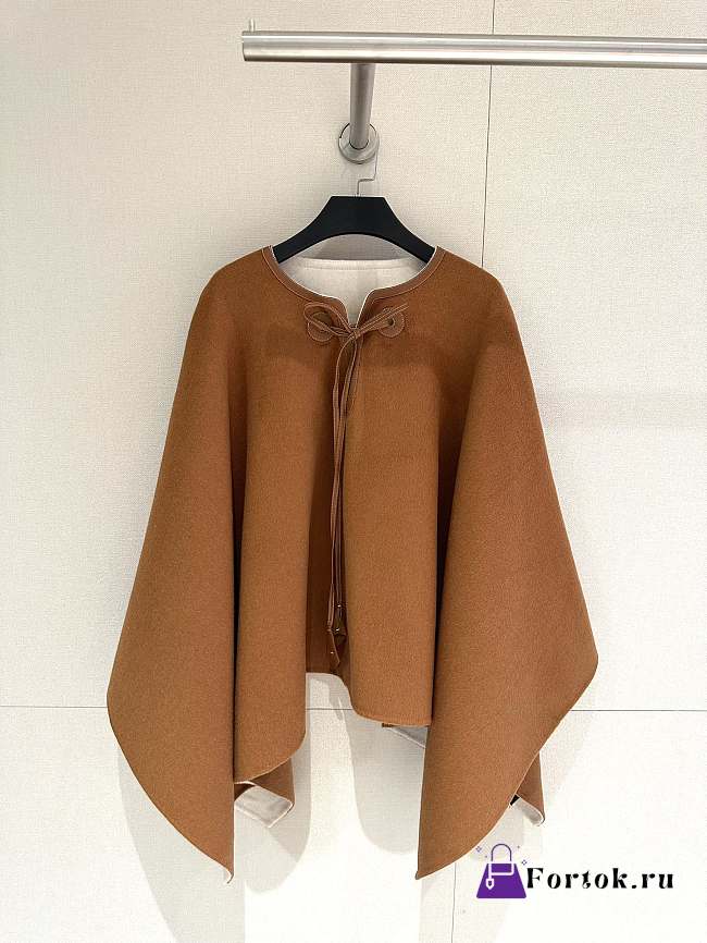 Fortok Loro Piana Cashmere Poncho Brown - Premium Quality - 1