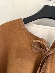 Fortok Loro Piana Cashmere Poncho Brown - Premium Quality - 5