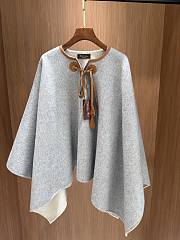 Fortok Loro Piana Cashmere Poncho Grey - Premium Quality - 1