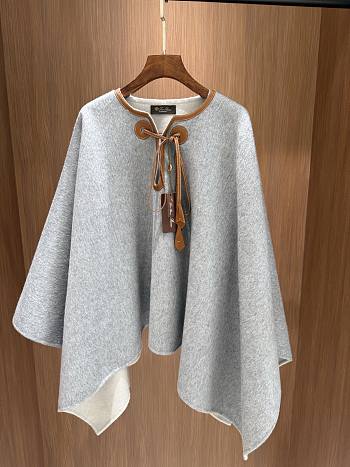 Fortok Loro Piana Cashmere Poncho Grey - Premium Quality