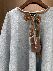 Fortok Loro Piana Cashmere Poncho Grey - Premium Quality - 6