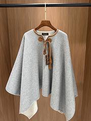 Fortok Loro Piana Cashmere Poncho Grey - Premium Quality - 2