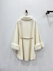 Fortok Loro Piana Salzburg Cape With detachable collar and cuffs in fur Natural Melange - 3
