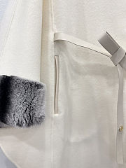 Fortok Loro Piana Salzburg Cape With detachable Black collar and cuffs in fur - 3