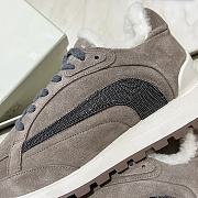 Fortok Brunello Cucinelli suede shearling-trim sneakers Dark Brown - 2