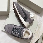 Fortok Brunello Cucinelli suede shearling-trim sneakers Grey - 5
